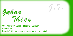 gabor thies business card